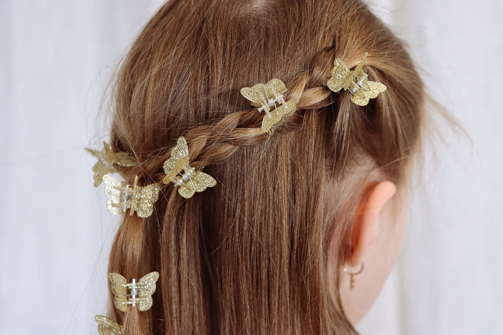 Gold Butterfly Clips