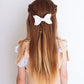 Fawn and White Suede Ivy  Bows