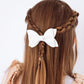 Fawn and White Suede Ivy  Bows