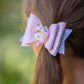Pink Personalised Unicorn bow