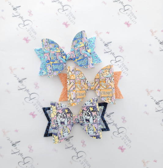 Bluey Comic Style Bows
