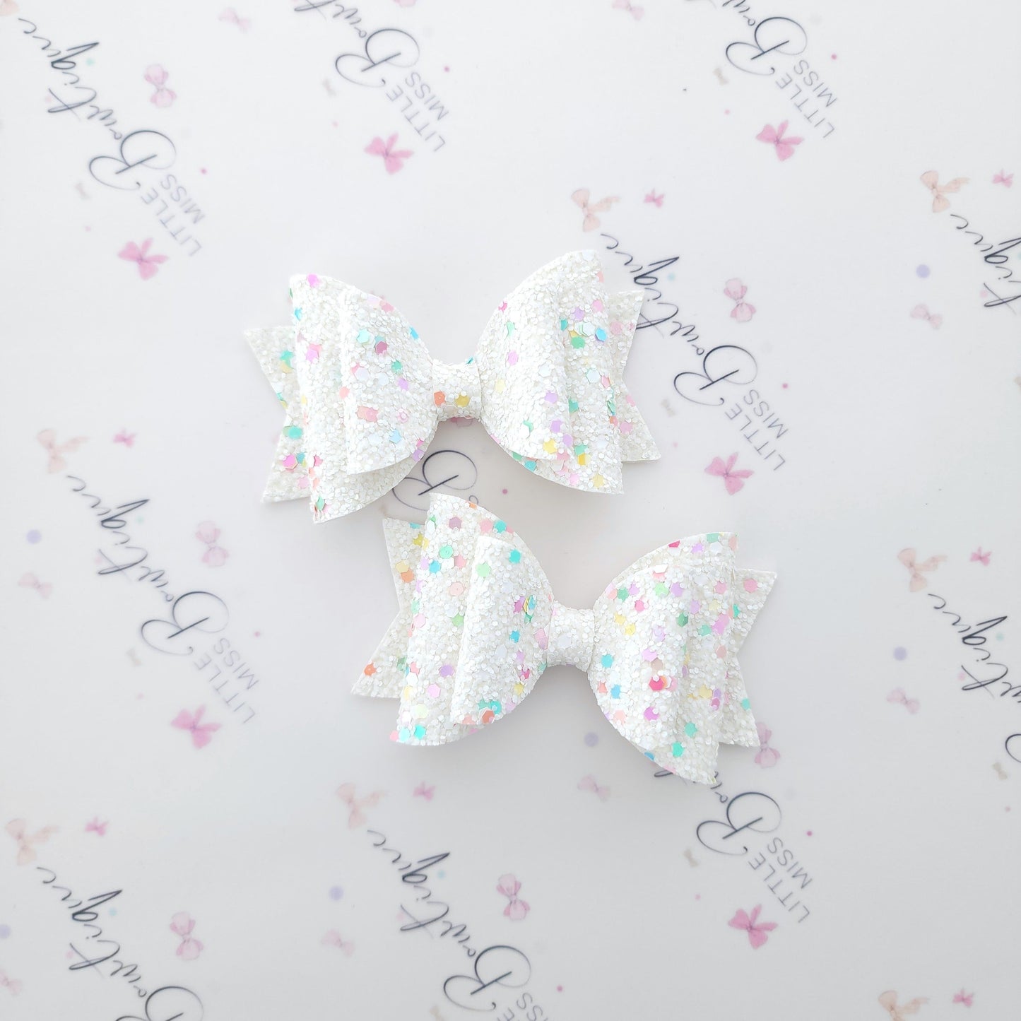 White Confetti Bows