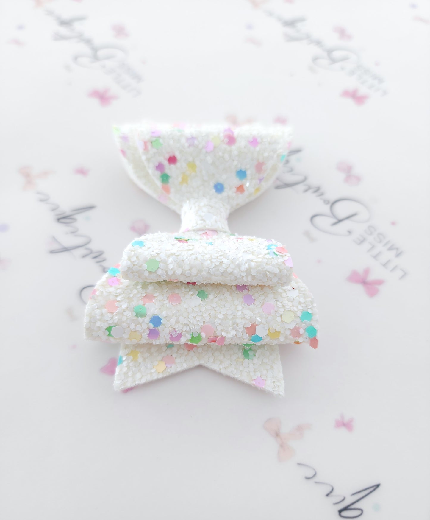 White Confetti Bows