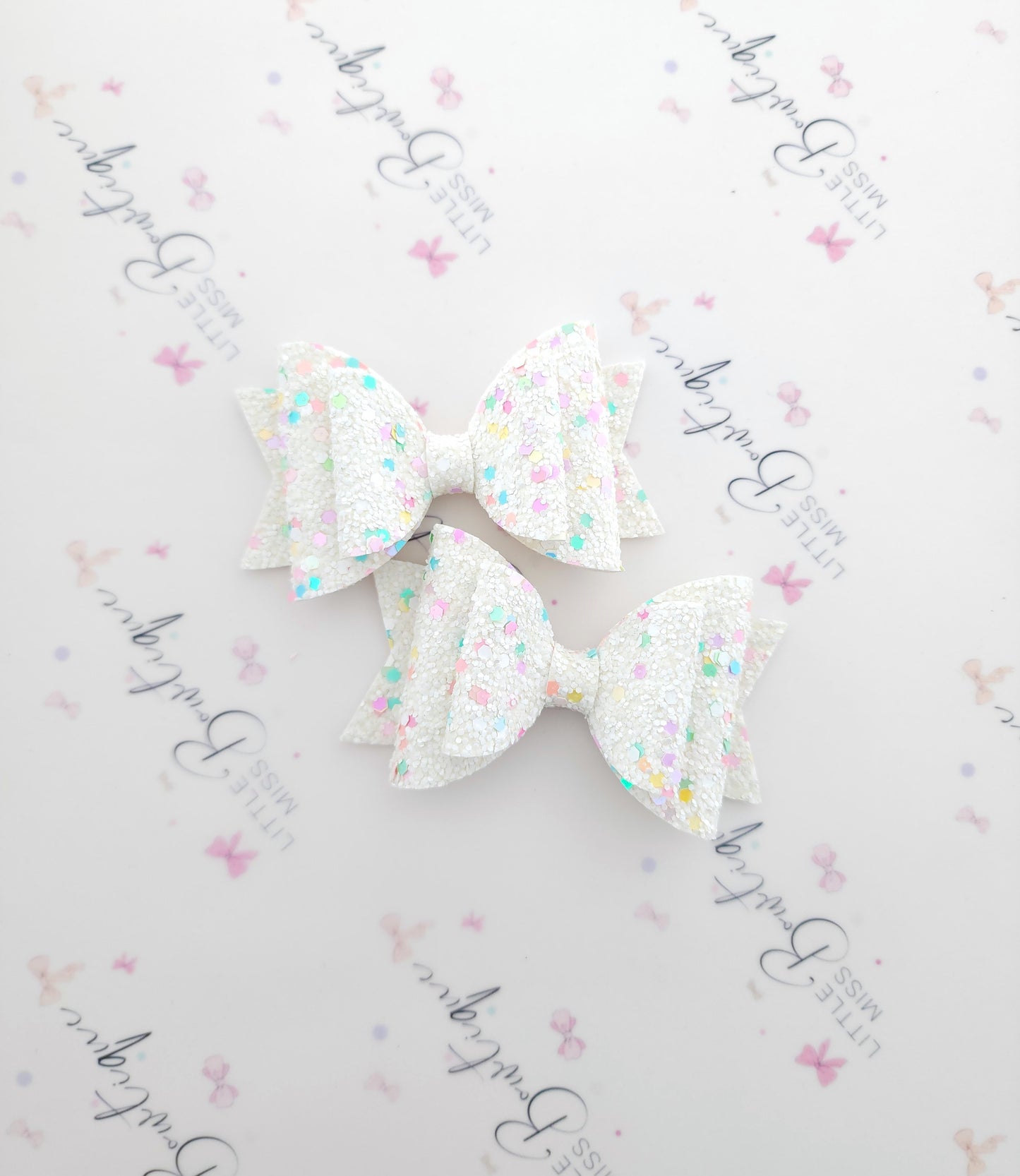 White Confetti Bows