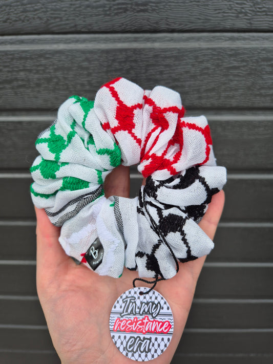Keffiyeh Trio Coloured Scrunchies
