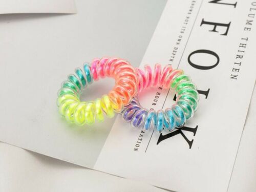 Rainbow Coil Hair Ties (2pk)