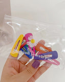 Bright Rainbow Snap Clips 8pk