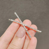 Luxe cross rhinestone clip 2pk