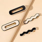 French Black/White Fringe Clips