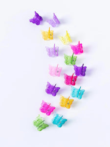 Perplex Bright Butterfly Claw Clips 14pk