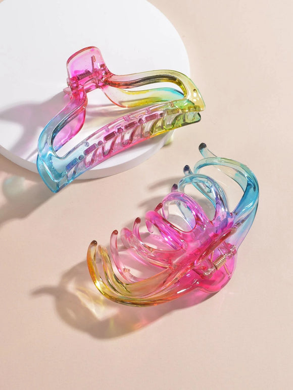Rainbow Perplex Claw Clips