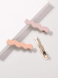 Cream Swirl Fringe Clips