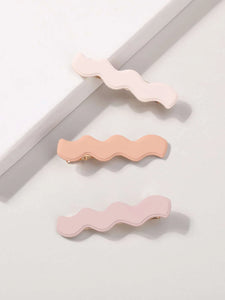 Cream Swirl Fringe Clips