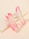 Pink Glitter Claw Clips