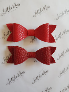 Red Leatherette Bows