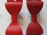 Red Leatherette Bows