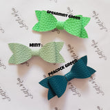 Green Palette Leatherette Bows