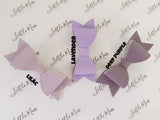 Purple Palette Leatherette Bows
