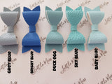 Blue Palette Leatherette Bows