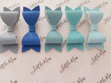 Blue Palette Leatherette Bows