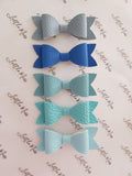 Blue Palette Leatherette Bows
