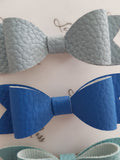 Blue Palette Leatherette Bows