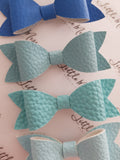 Blue Palette Leatherette Bows