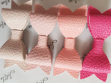 Pink Palette Leatherette Bows