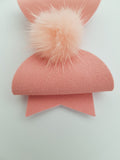 New Pink Pom Pom Bow