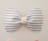 pigtail bows, stripe pigtail sets, handmade hair bows Australia