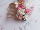 Pink Floral Comb