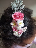 Pink Floral Comb