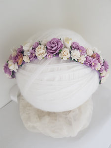 Purple flower crown