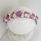 Purple flower crown