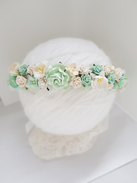 Mint flower crown