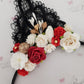 Black/Red Floral Cat Ears