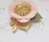 Elegant Pink Felt Flower