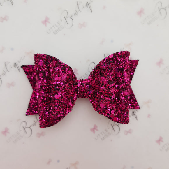 Fuchsia Glitter Bow