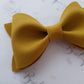 Mustard and Teal Suede Ivy  Bow
