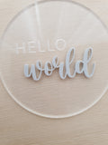Hello World Plaque (4 Colours)