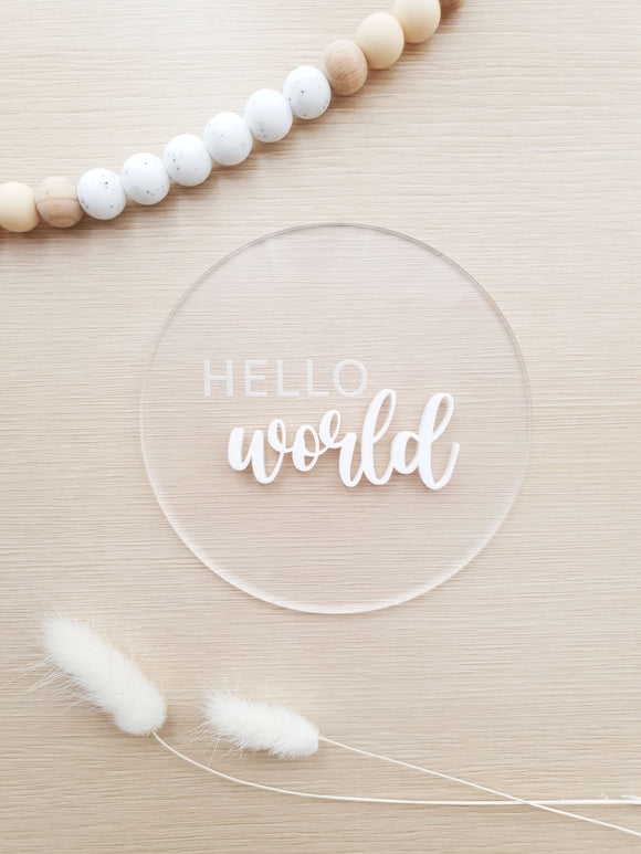 Hello World Plaque (4 Colours)
