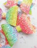 Rainbow Glitter Bow