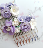 Purple Floral Comb