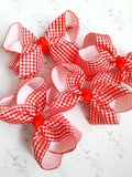 Ribbon Gingham Bows - 8 Colours