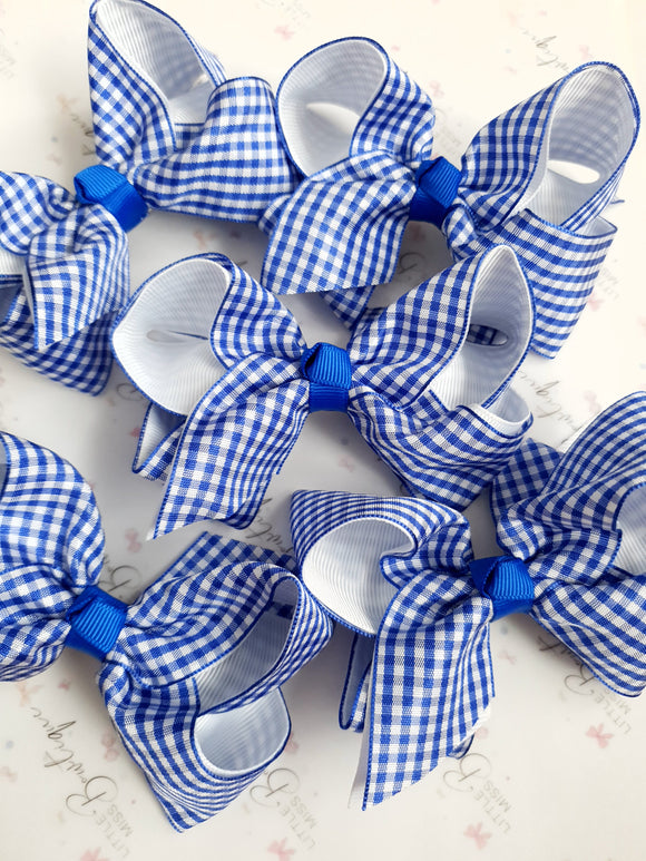 Ribbon Gingham Bows - 8 Colours