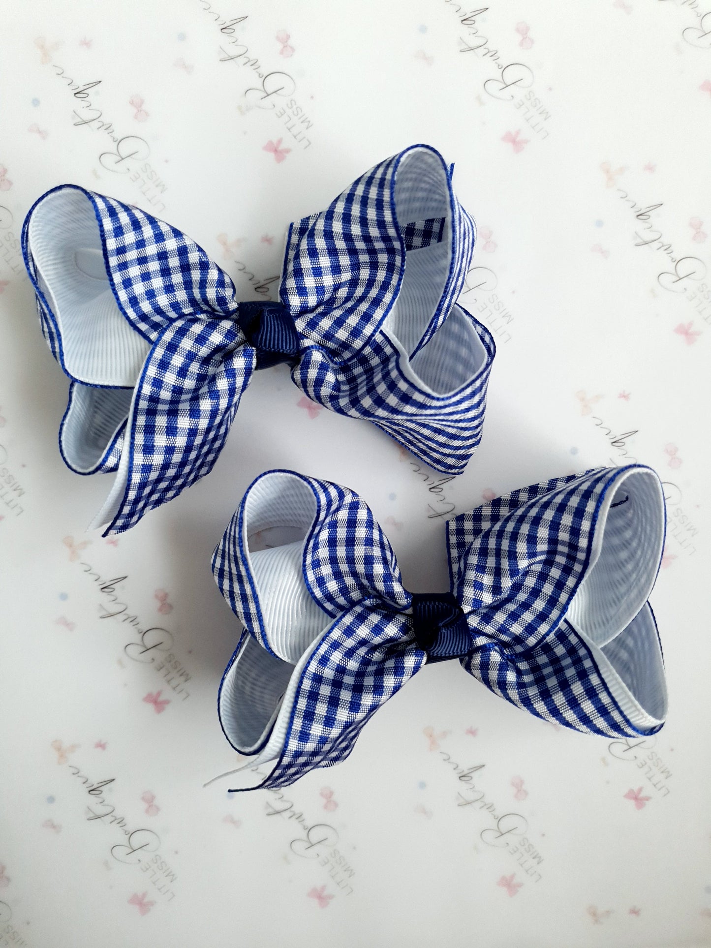 Ribbon Gingham Bows - 8 Colours