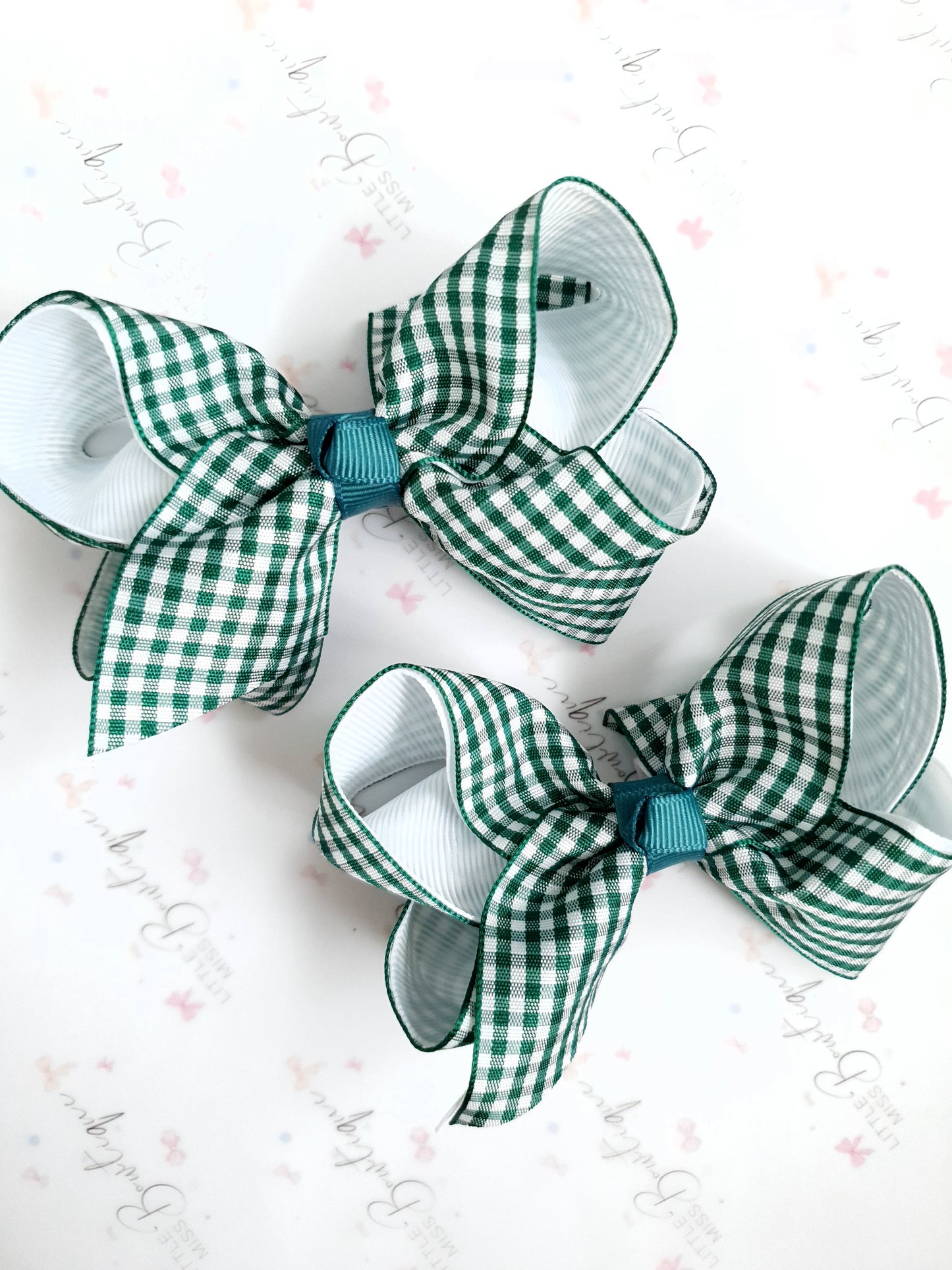 Ribbon Gingham Bows - 8 Colours