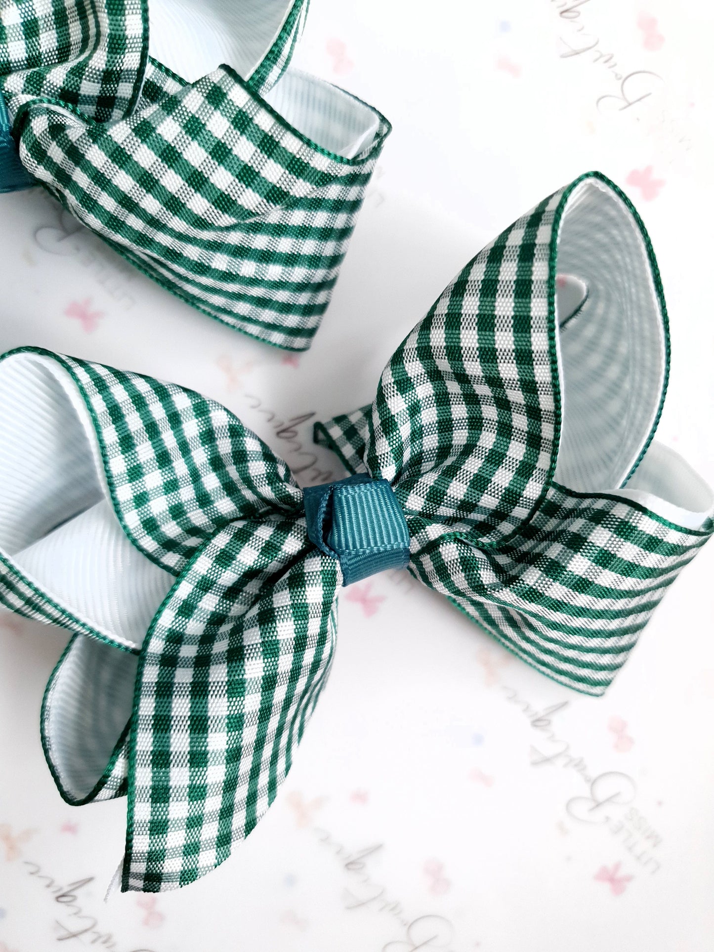 Ribbon Gingham Bows - 8 Colours