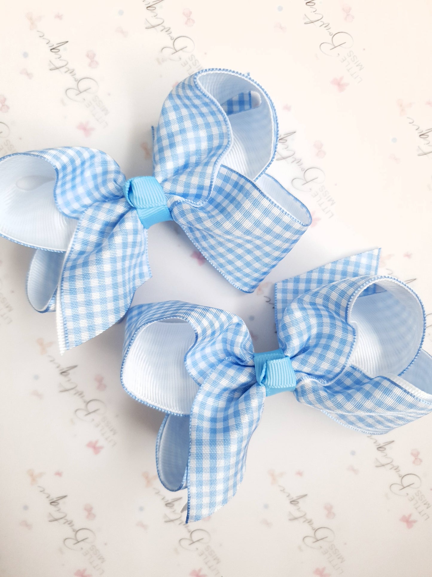 Ribbon Gingham Bows - 8 Colours