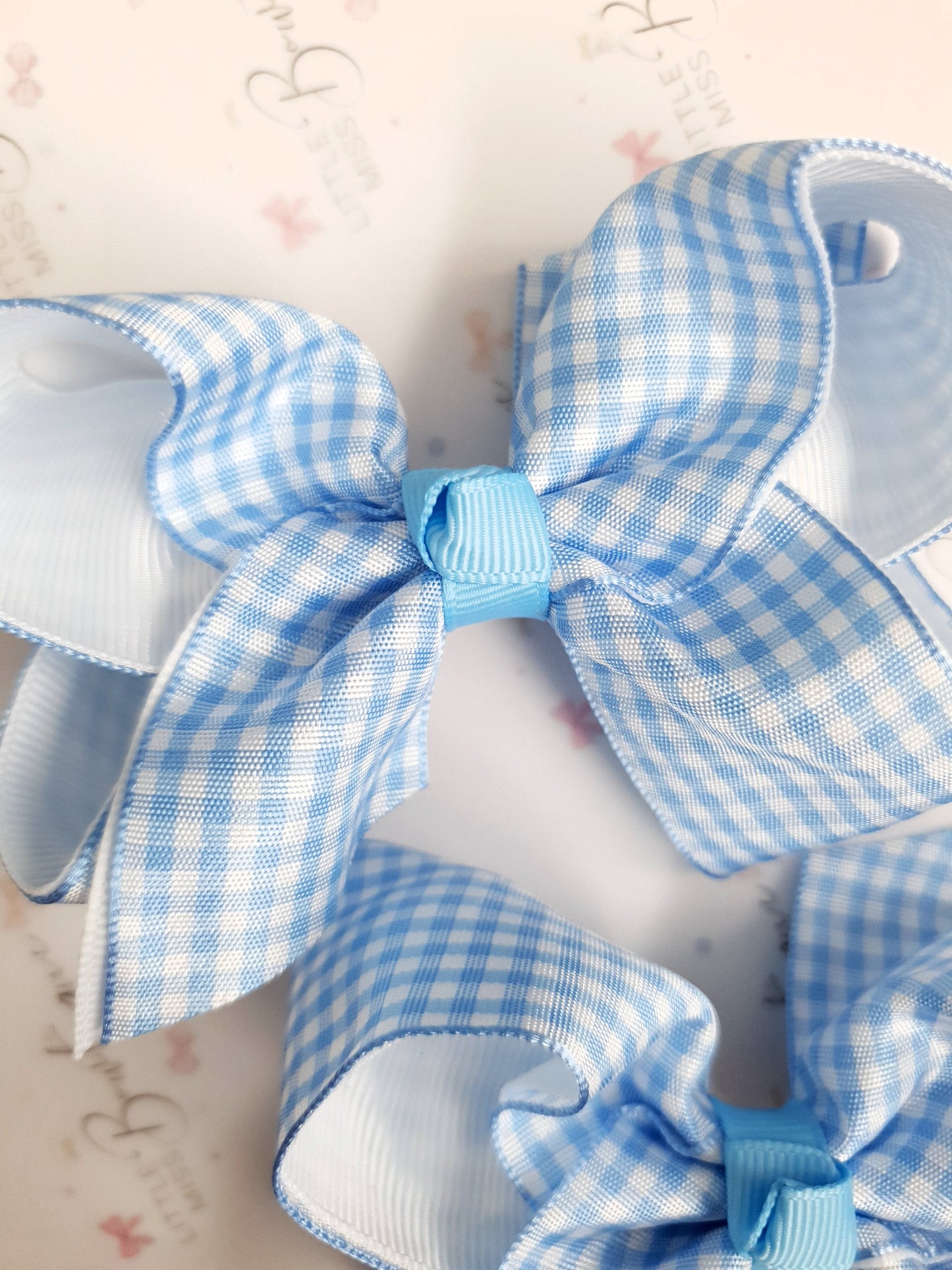 Ribbon Gingham Bows - 8 Colours
